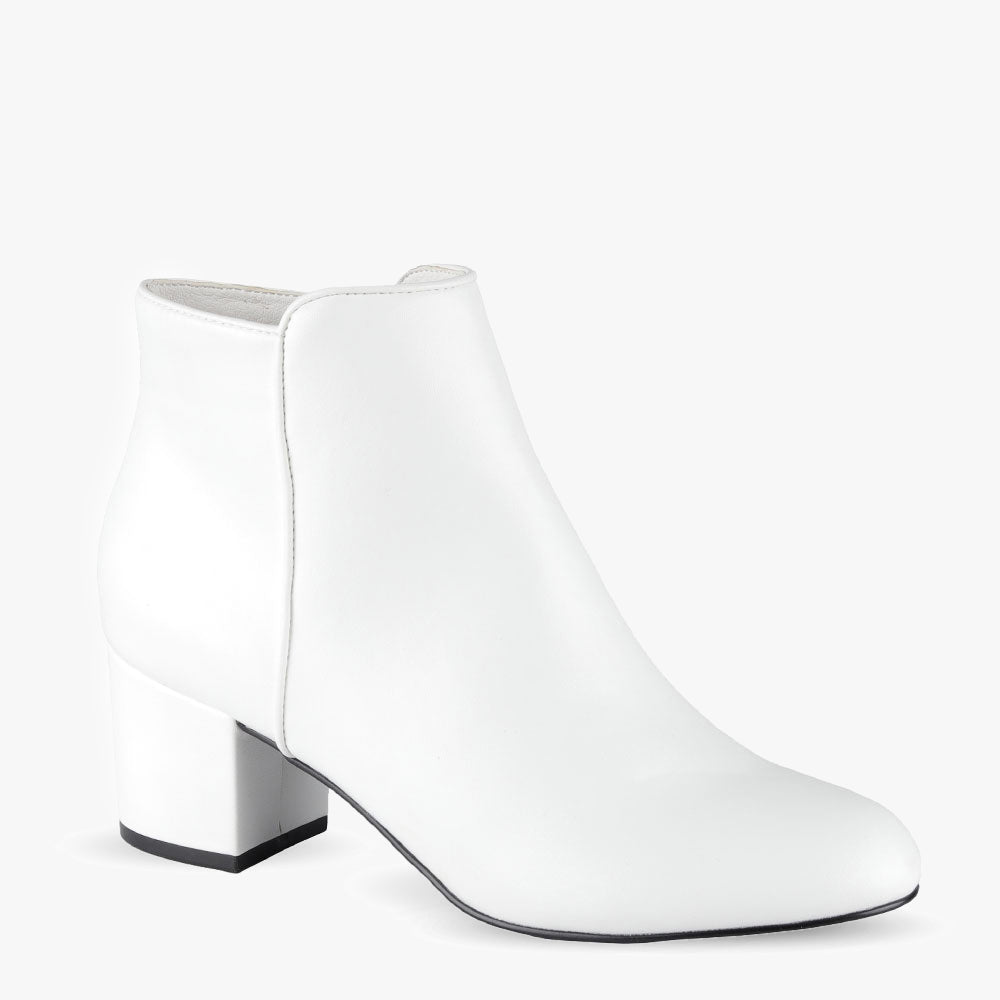 Esta by London Rebel, White Ankle Boots
