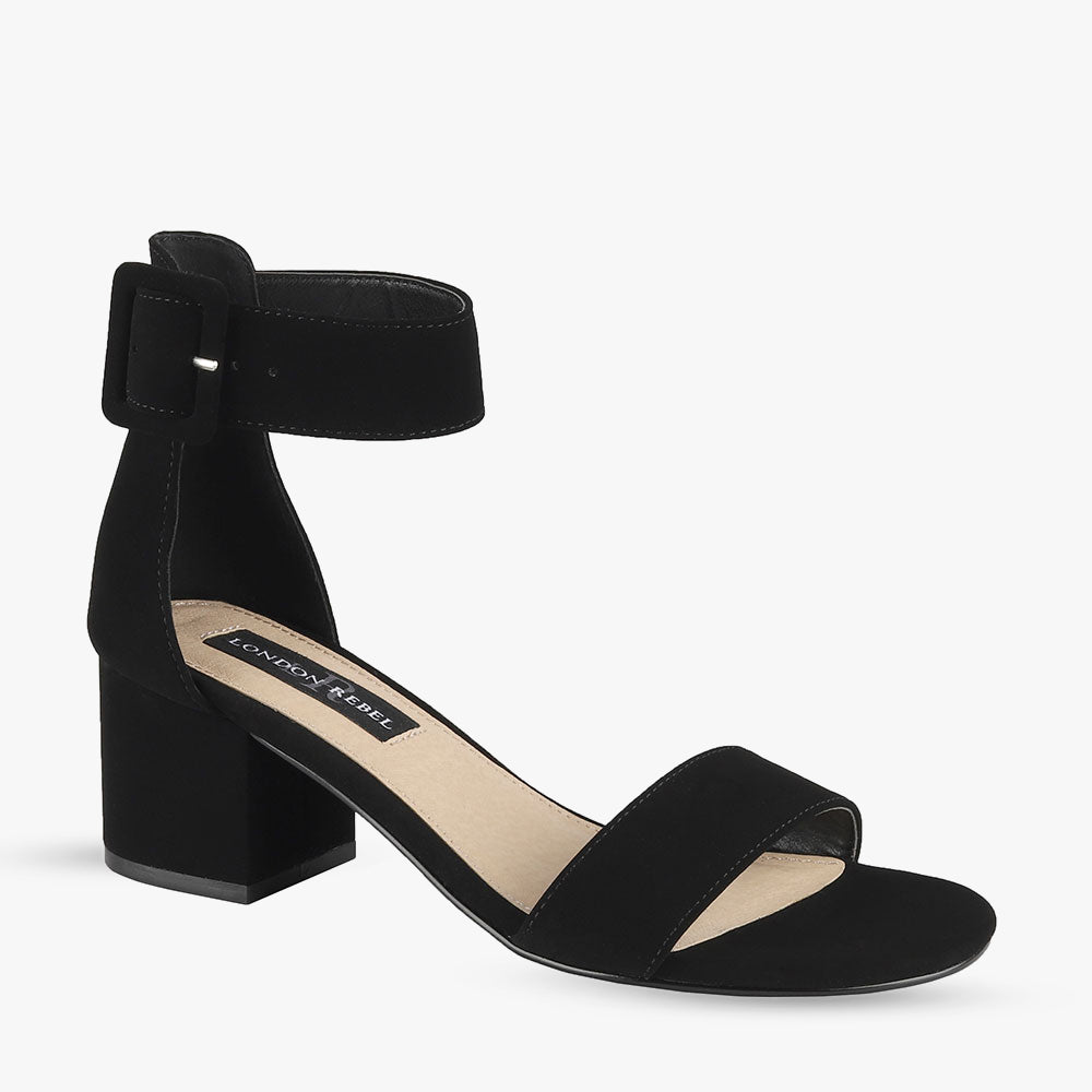 Block Heels Single Strap High Heels CHLOE Block Heel Court Shoes