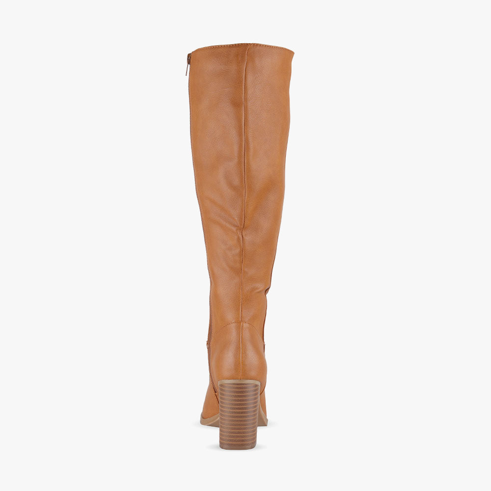 Affair by Pied A Terre Tan Pu High Boots Famous Footwear