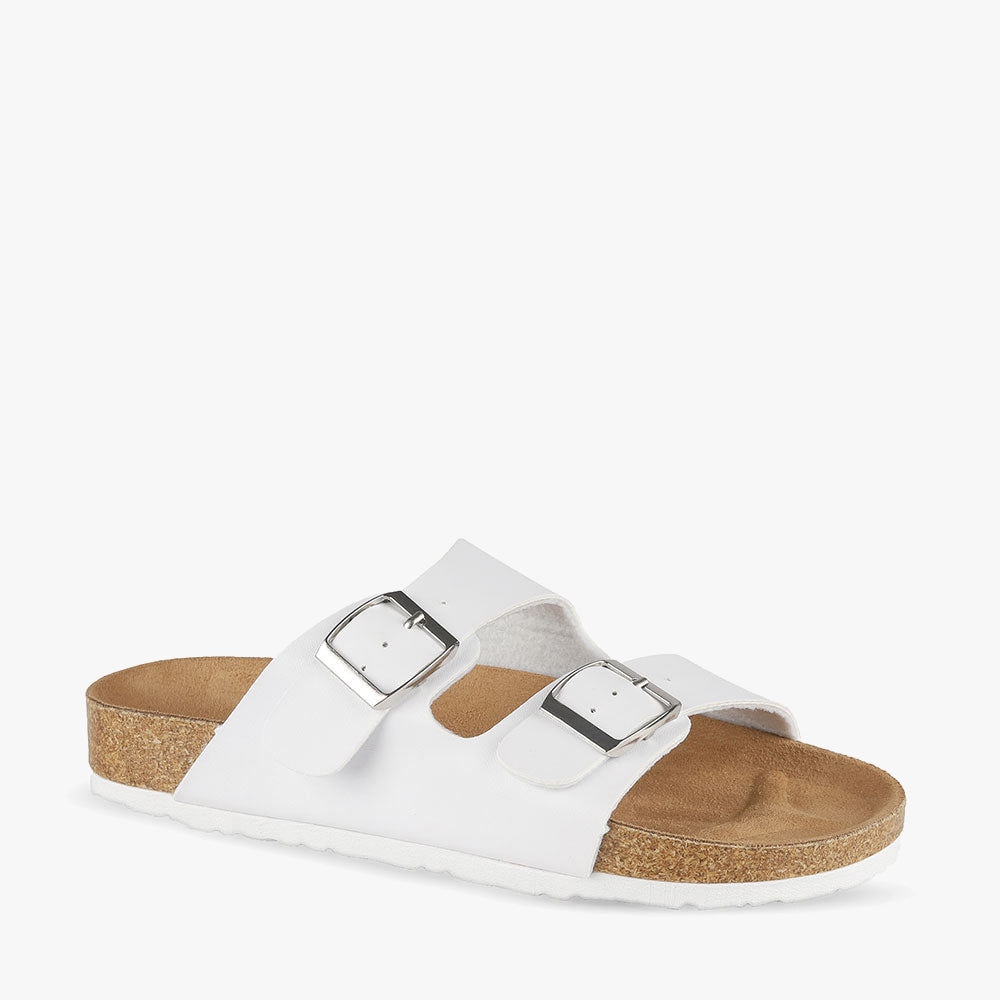 Getaway by Naughty Monkey White Flat Sandal Famous Footwear