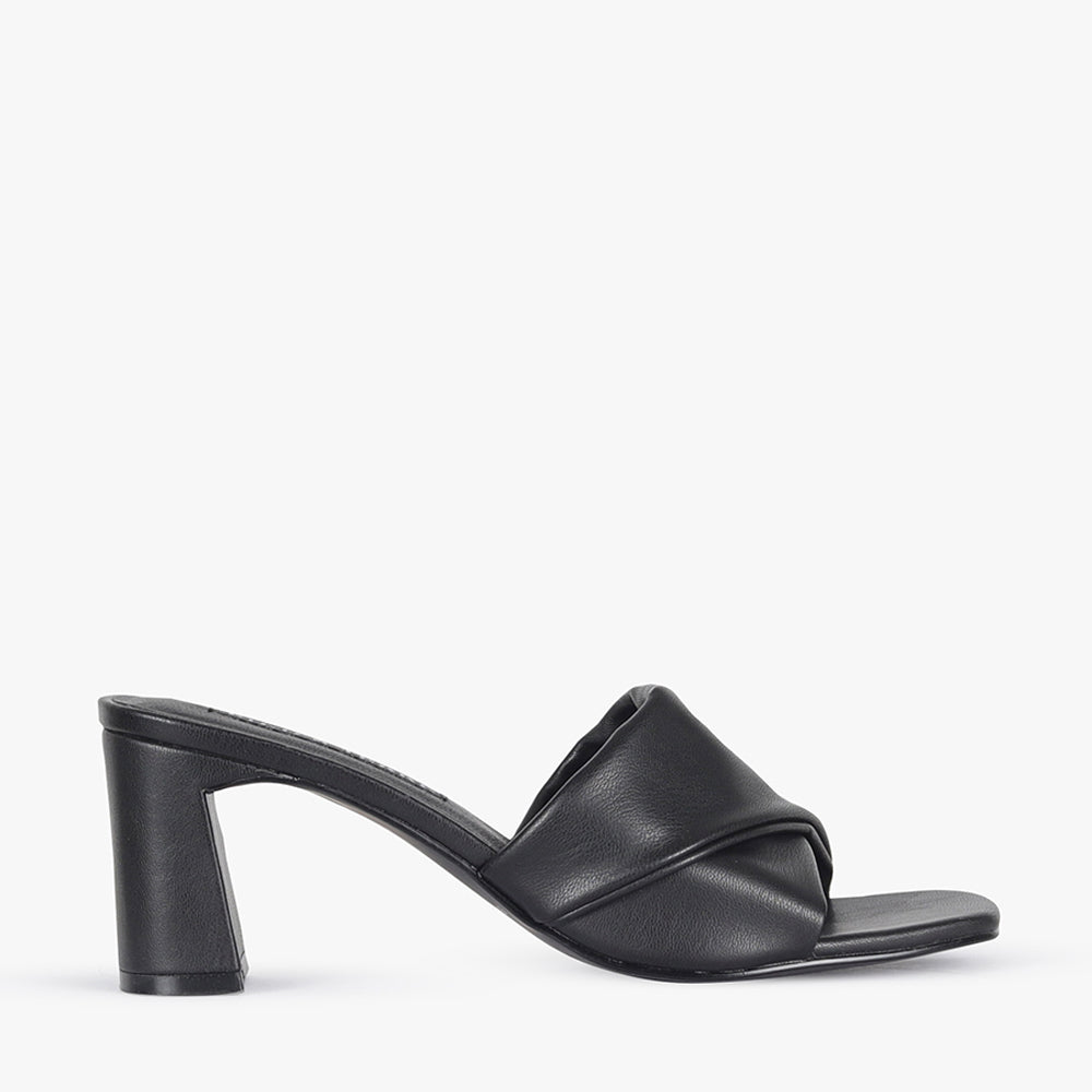 Aniston by Pied A Terre Black Block Heel Famous Footwear