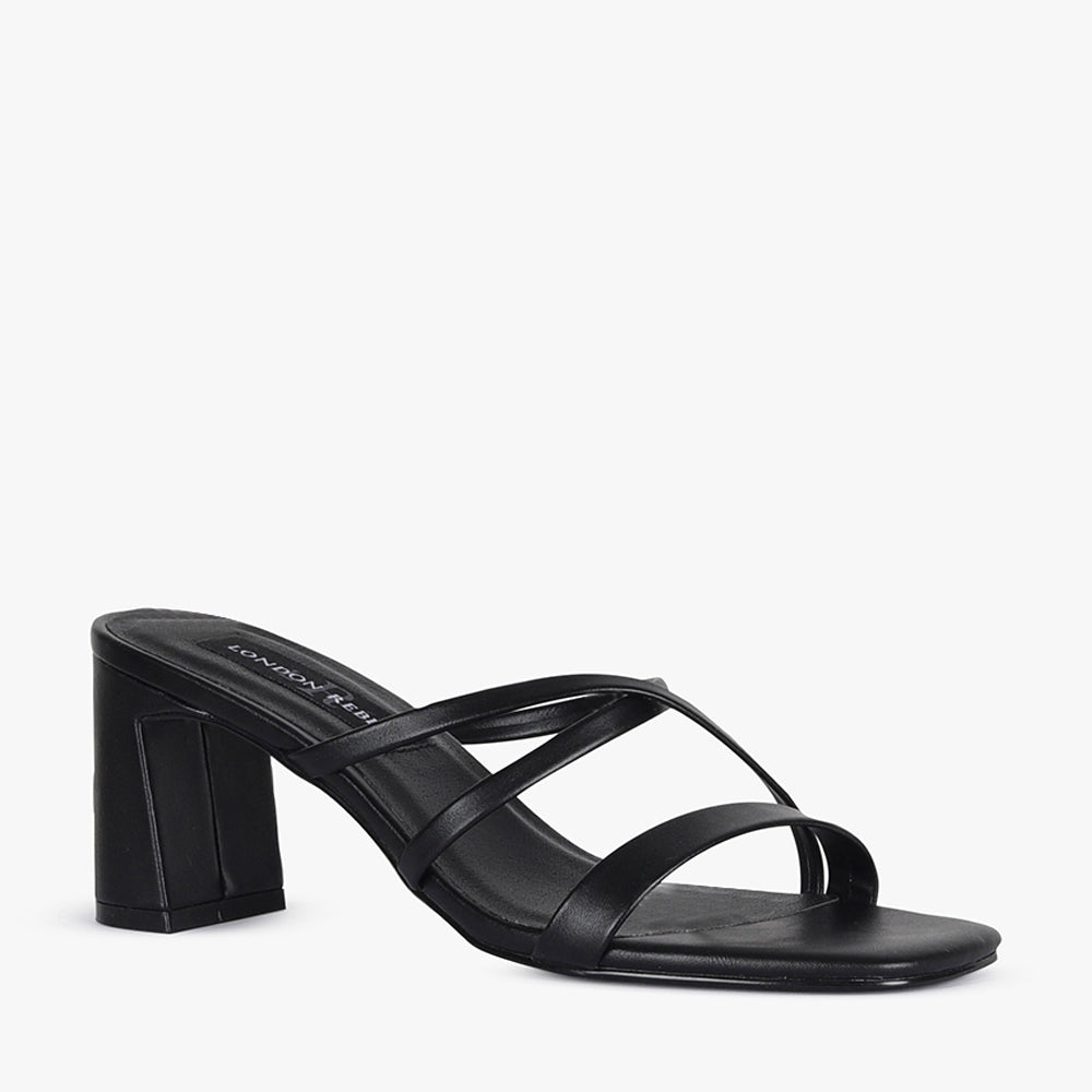 Vahli by London Rebel Black block heel Famous Footwear