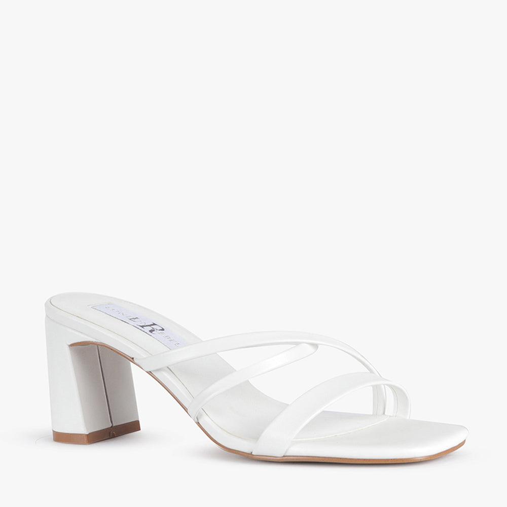 Vahli by London Rebel White block heel Famous Footwear