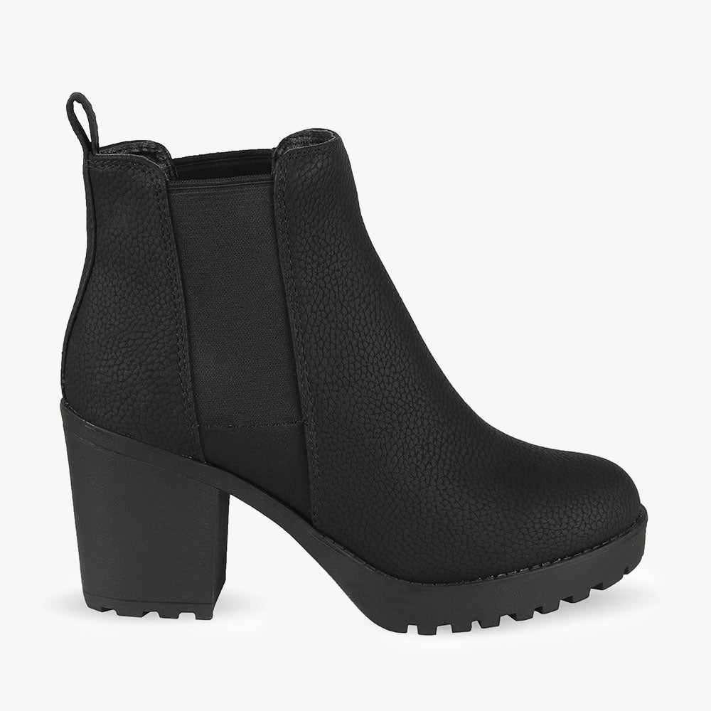 fryser Grisling Kom forbi for at vide det Acting by London Rebel | Black Chunky Ankle Boots | Famous Footwear